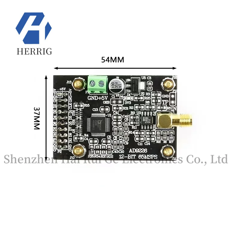 

AD9226 high speed analog to digital conversion module 65M sample data acquisition