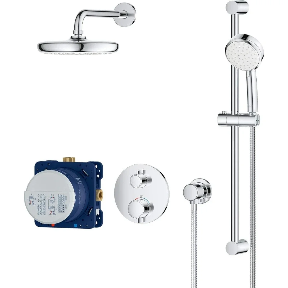 34745000 Grohtherm Cube Shower Set with Tempesta 210