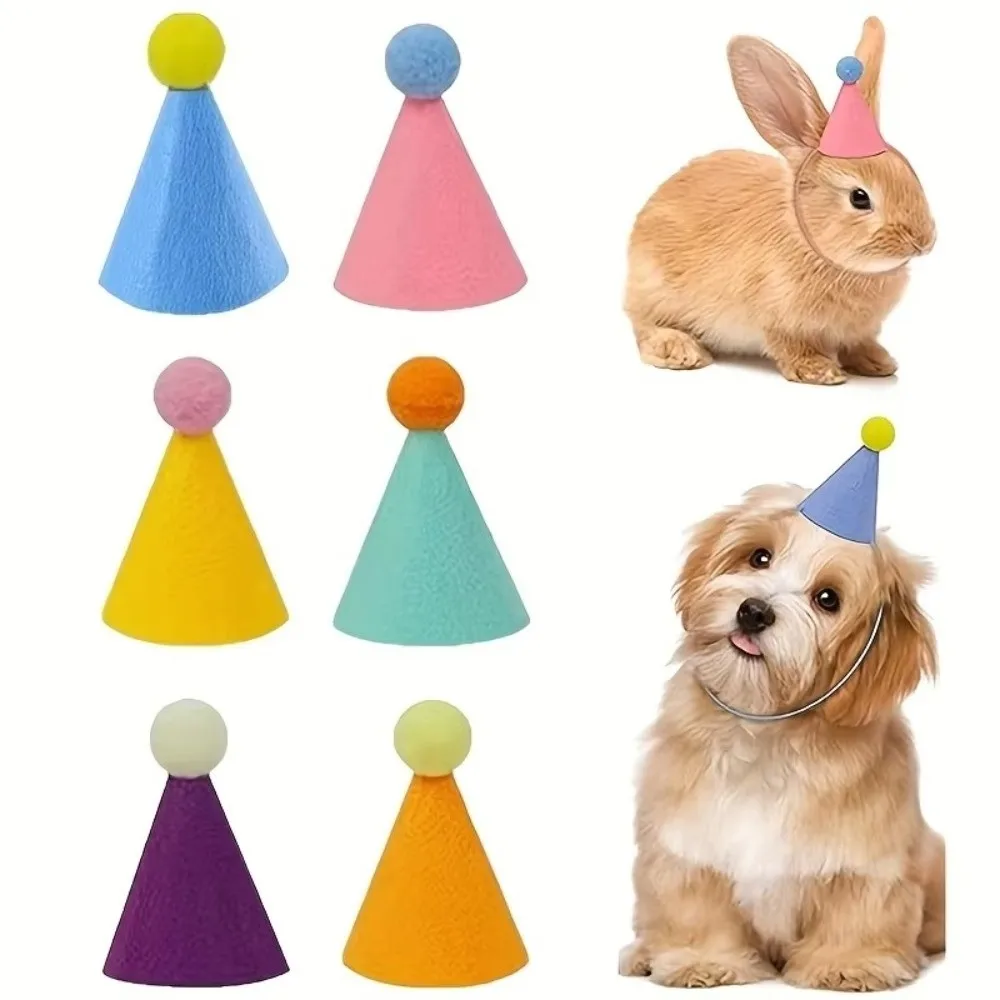 New 6pcs Set Mini Party Hats Lightweight Colorful Party Hats Cone Hats New Year Celebration