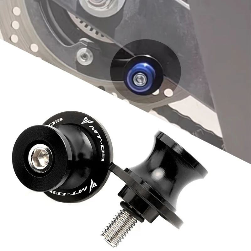 

Для YAMAHA MT03 MT-03 MT 03 2005-2017 2018 2019 2020 2021 аксессуары для мотоциклов 6 мм катушки маятника с ЧПУ слайдер подставка винты