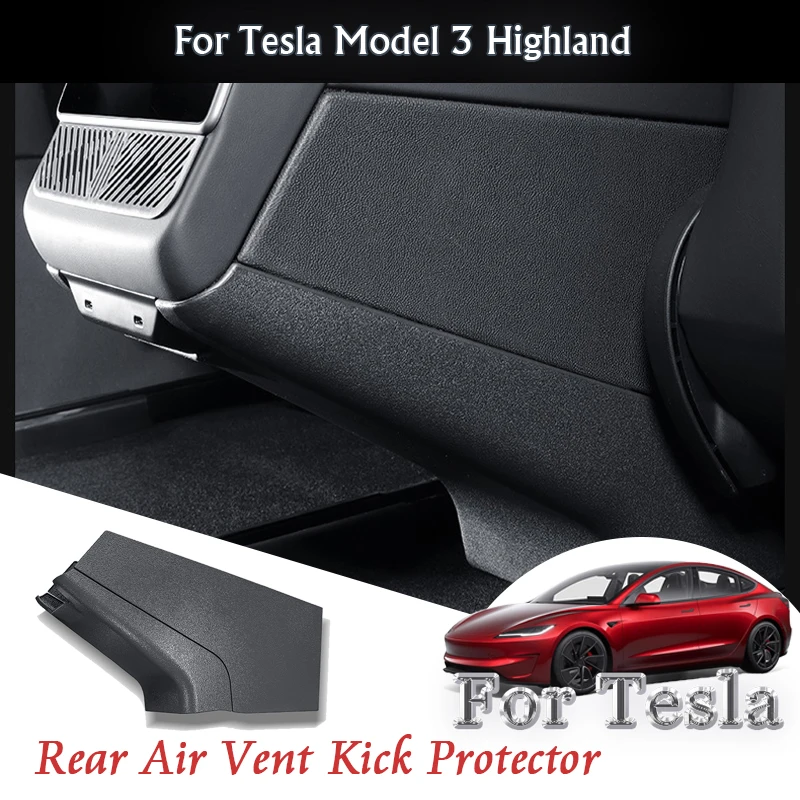 

Для Tesla Model 3 Highland 2024 2025 Автомобильный подлокотник с центральным управлением, задний вентиляционный отверстие, защита для украшения, комплект аксессуаров