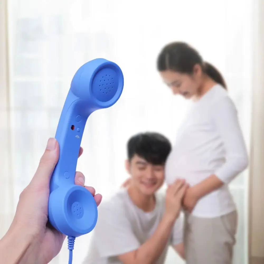Wired Receiver Retro Telephone Handset Type-C/3.5mm Handheld Receiver Handheld Telephone Receiver with Microphone Speaker