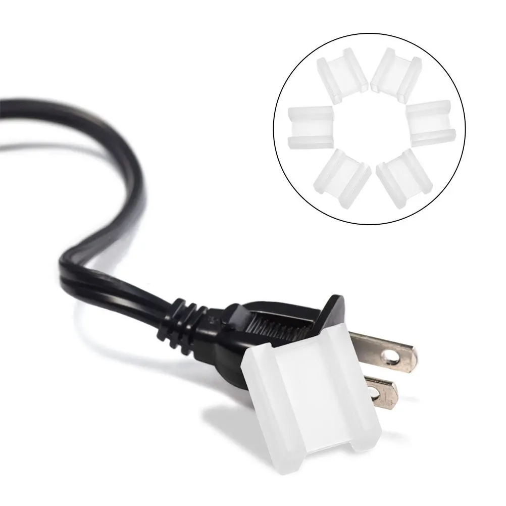 

200pcs Power Plug Foot Caps Dustproof Electrical Plug Safety Cover For Home Office Commercial Use Outlet Prong Protector