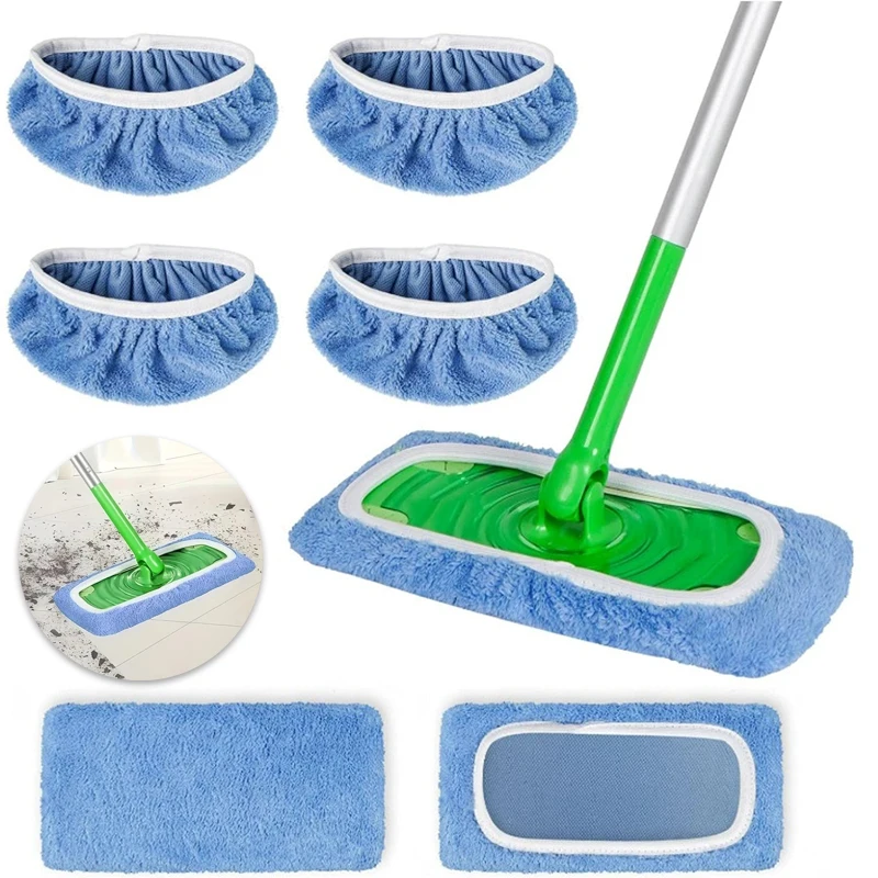 Panos de Mop Reutilizáveis Compatíveis com Mopas de Limpeza, Panos de Limpeza a Seco e Refil de Panos de Mop, Panos de Mop Laváveis para Limpeza de Pisos