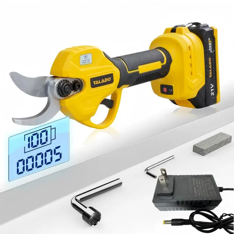 

25mm Brushless electric pruning shears with lithium battery, suitable for thick branches of fruit trees, garden shears,