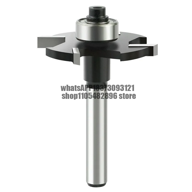 Four-tooth ball T-type woodworking door panel G-type handle slotting tenon belt bearing trimming machine
