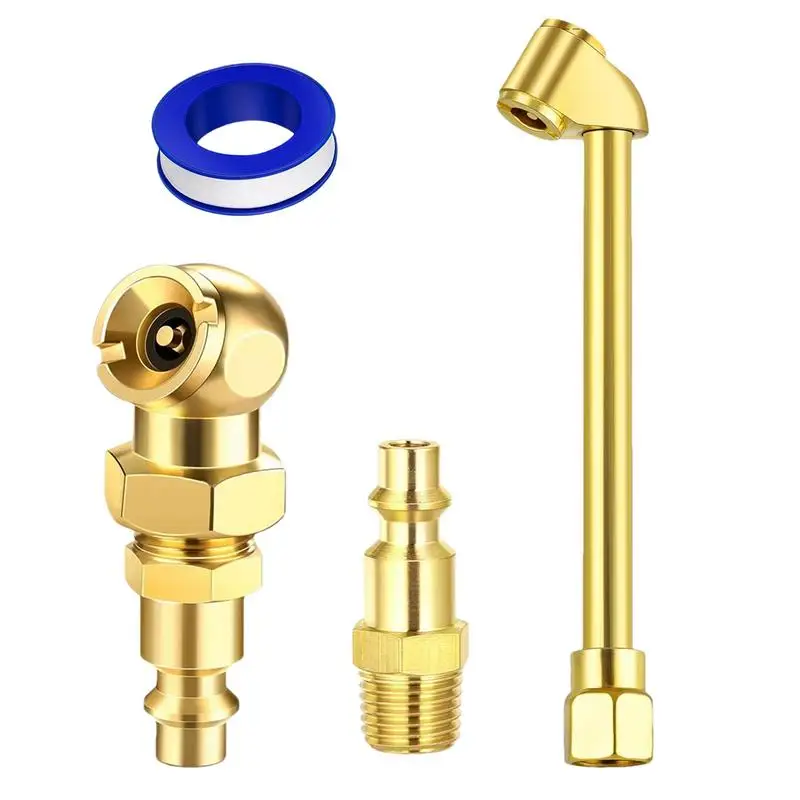

Quick Connect Air Chuck High Strength Air Chuck Set Air Chuck Fittings Practical Tire Inflator Chuck Closed Ball Air Chuck For