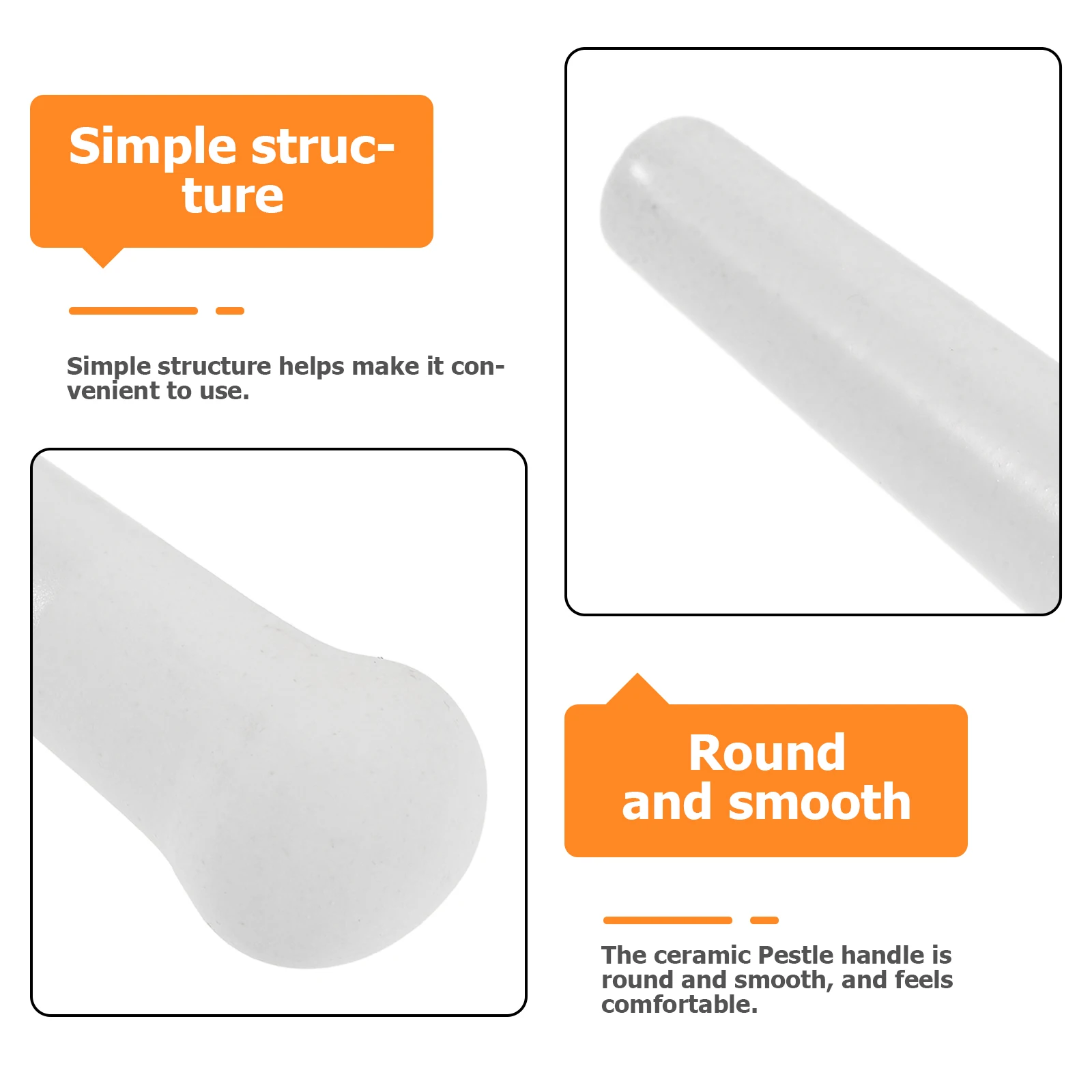 

Ceramic Pestle 10cm Kitchen Tool Garlic Smasher Potato Masher Fermenting Food Sauerkraut Crusher Manual Rod Grinding Pestle