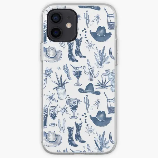 Coastal Cowgirl Blueprint Iphone Tough C  Phone Case Customizable for iPhone X XS XR Max 6 6S 7 8 Plus 11 12 13 14 Pro Max Mini