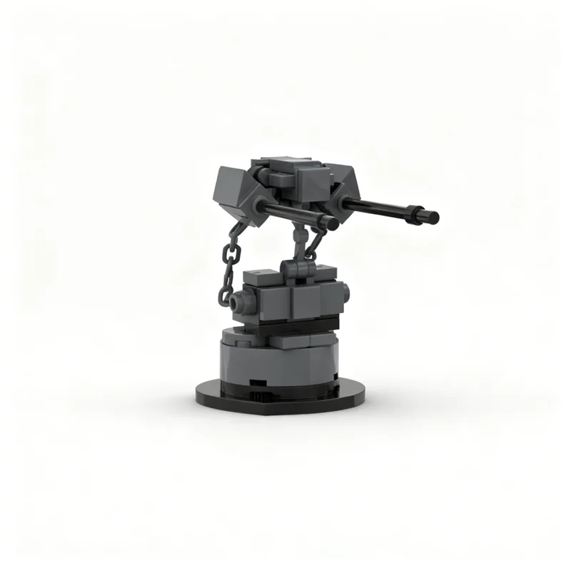 140-teiliges MOC Icons Helldivers 2 Sentry Stratagems Modellbausatz Architektur-Weihnachtsgeschenk Lernspielzeug für Kinder