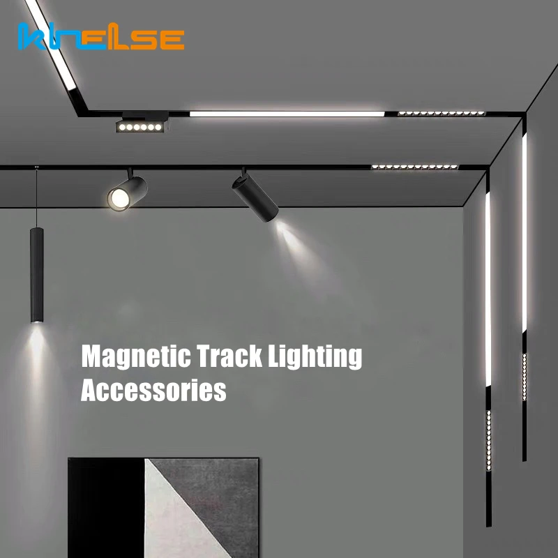 

NEW LED Magnetic Track Lighting Accessories Inside Outside Corner DC48V Ceiling Magnet Rail Connector Part 100W Transformer