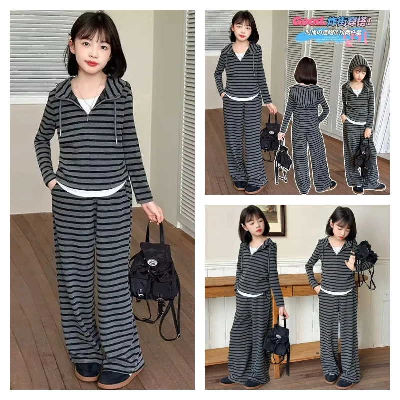 

Горячий кавайный модный спортивный костюм для девочек, комплект со штанами, студенческий весенне-осенний повседневный длинный штаны с героями мультфильмов, комплект из 2 предметов, детская одежда, новинка