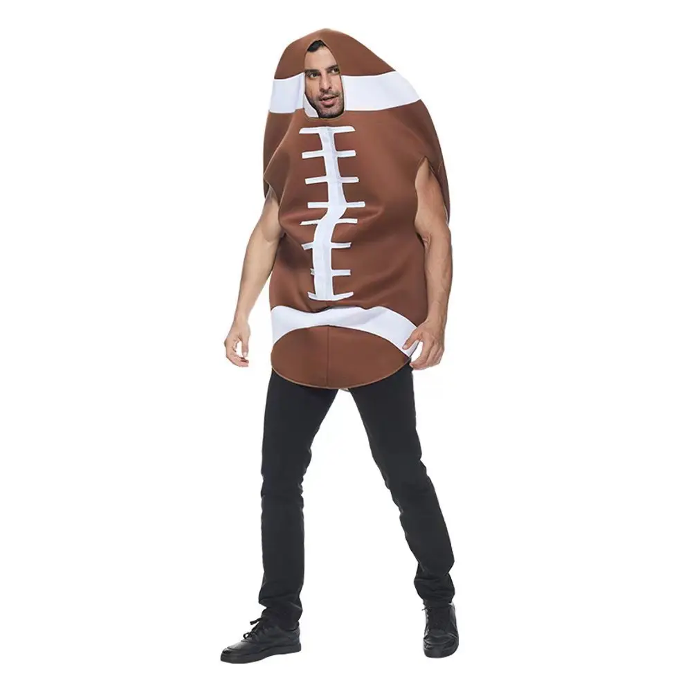 Brown Rugby Cosplay Costume para homens e mulheres, Party Outfit, Traje de atividades, Halloween, Engraçado