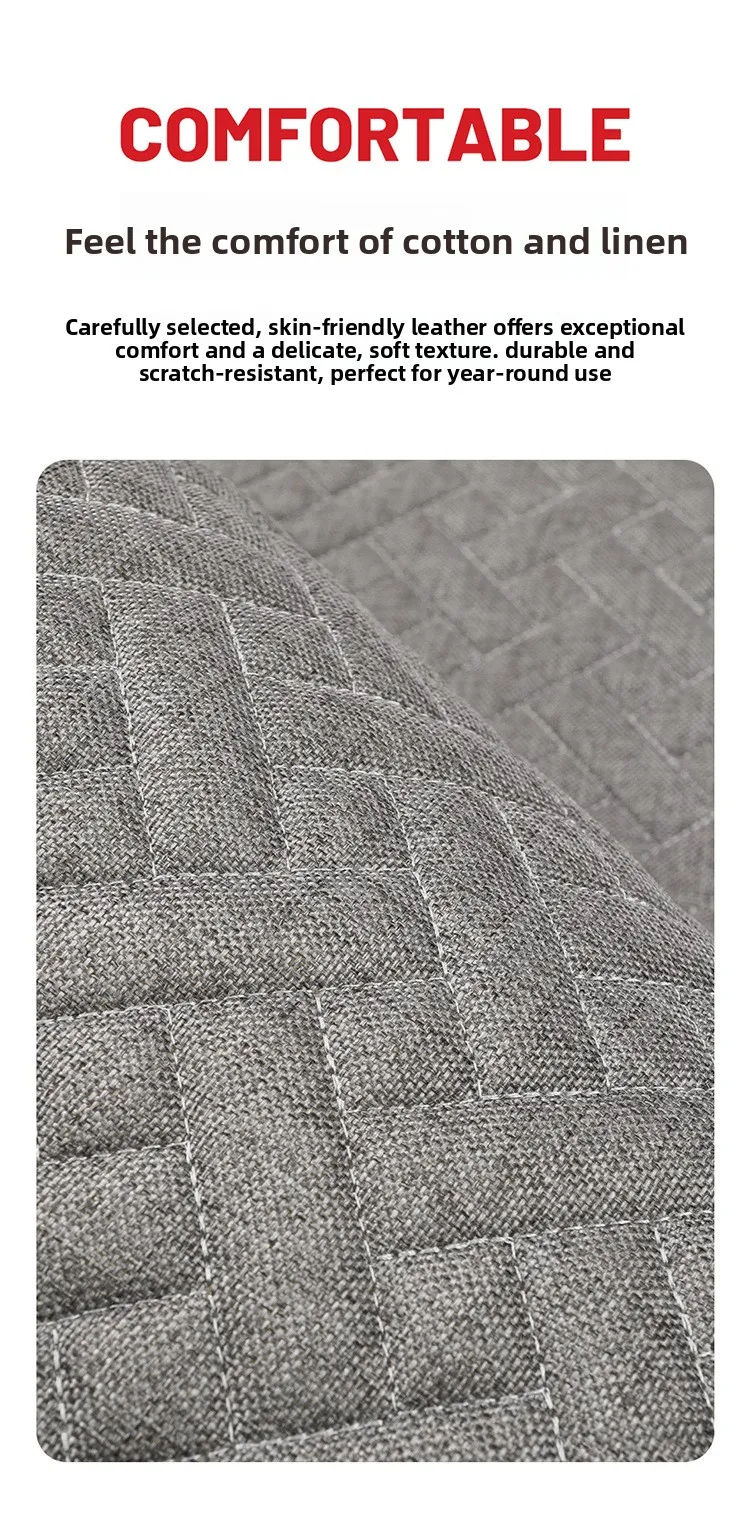 All Season Linen Universal Car Seat Cover Breathable Flax Anti-Slip Car Seat Cover Basic Style SUV Sedan Seat Cushion Protection