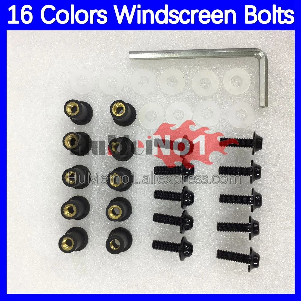 31pcs Motorcycle Windscreen Bolts For KAWASAKI NINJA ZX14 R ZX 14R 14 R ZX-14R ZX14R 12 13 14 15 16 17 Windshield Screws Nuts