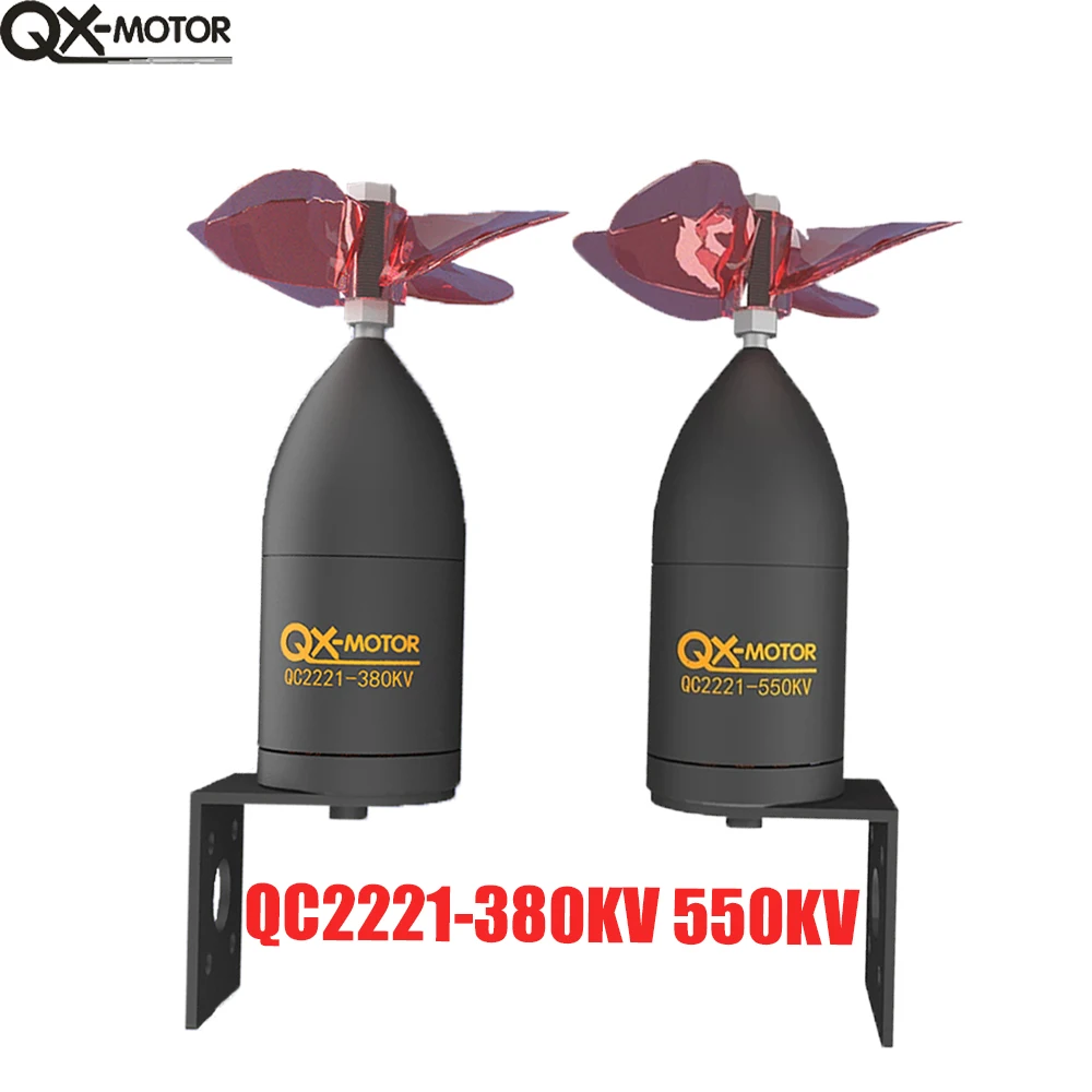 Motor qx-motor QC2221 submarino propulsor 380KV 550KV 6S Motor sin escobillas para mando A distancia modelo de barco