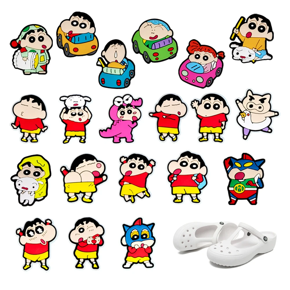 

Hot Toys Funny Boy Cartoon 20-100pcs Shoe Charms Accessories Decorations PVC Classic Clog Buckle for Kids Party Xmas Gifts