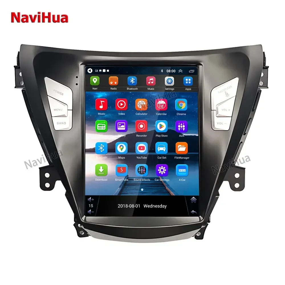 

Navihua Android автомобильный радиоприемник GPS мультимедийный системный плеер для Hyundai Elantra 2011, беспроводной Carplay, развлекательный DVD-плеер, WIFI