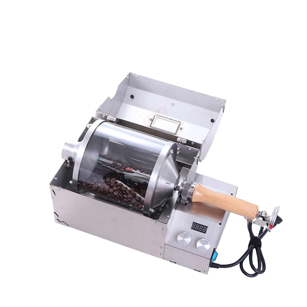 1. Mini Coffee Roaster 400g Capacity Low Noise Dual Heating Coffee Bean Roasting For Coffee Bean Processing