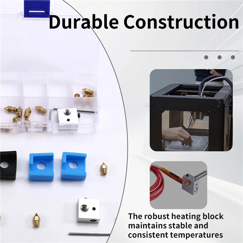 

Комплект обновления 3D-принтера Well Made, нагревательный блок, силиконовый рукав, полный набор аксессуаров MK8 Kit