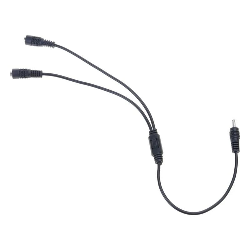 DC3.5mm x 1.35mm Y Splitter Cable 2 Female to 1 Male 3.5mm x 1.35mm Power Extension Adapter Cable for CCTV Cameras