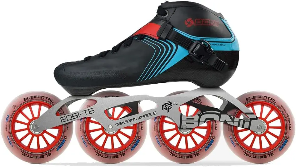 Velocidade Patinação Patins de Corrida, GT4 Skate Botas, 6061 Quadro, Elemental Rodas, ABEC5 Rolamentos, Inline