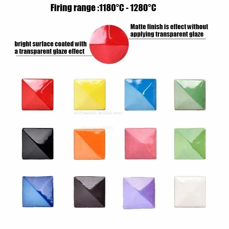 Ceramic Underglaze Painting Colorful Pigment DIY 12colors Glaze 90g Electric Kiln Medium High Temperature Concentrate Lead-free