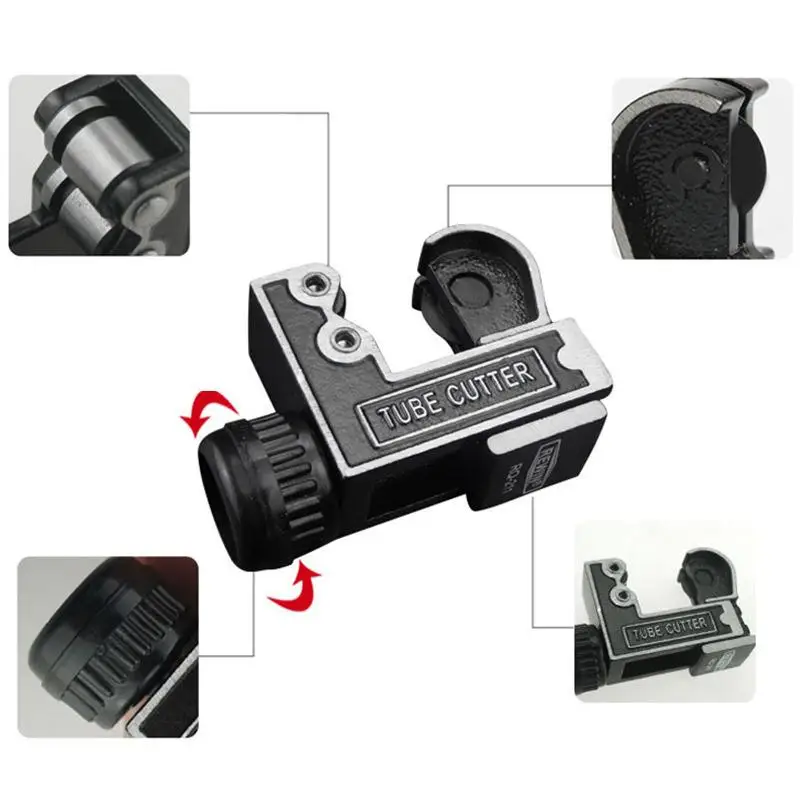 Mini Tube Cutter 3-16/22/28mm Pipe Cutting Tool For Copper Brass Aluminum Plumbing Refrigeration Work