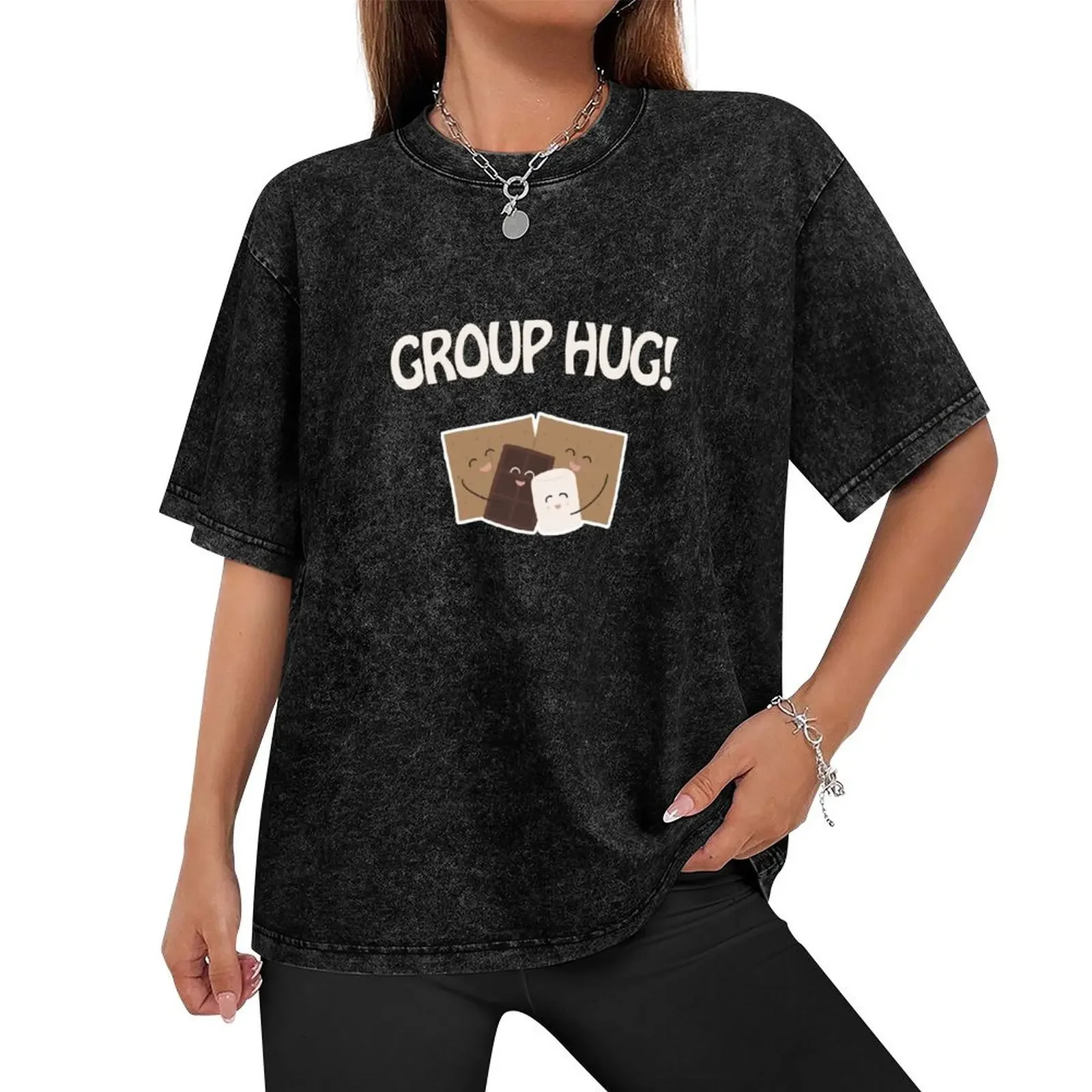 Group Hug Smores V5 T-Shirt baggy shirts boys animal print Men's t shirts