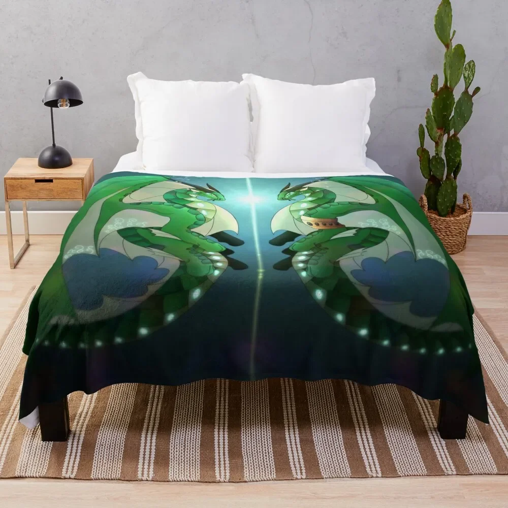 Wings of Fire - Fathom and Turtle Throw Blanket Soft Solid Color Blanket for Couch Bed