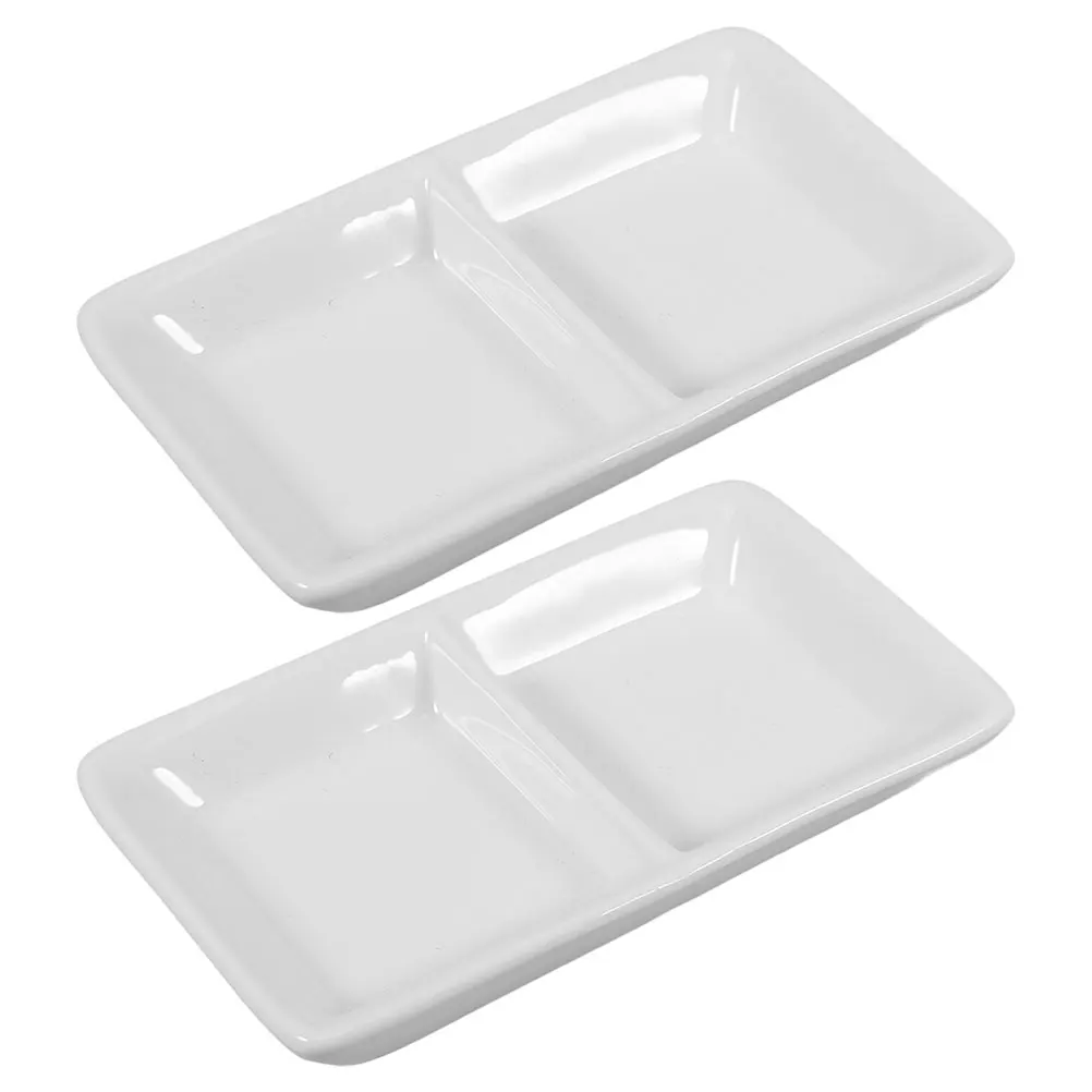 

2pcs 5-Inch Ceramic Seasoning Dish Japanese Style Ceramic Dessert Sauce Dish Tableware Pure White Ceramic Snack Dishes