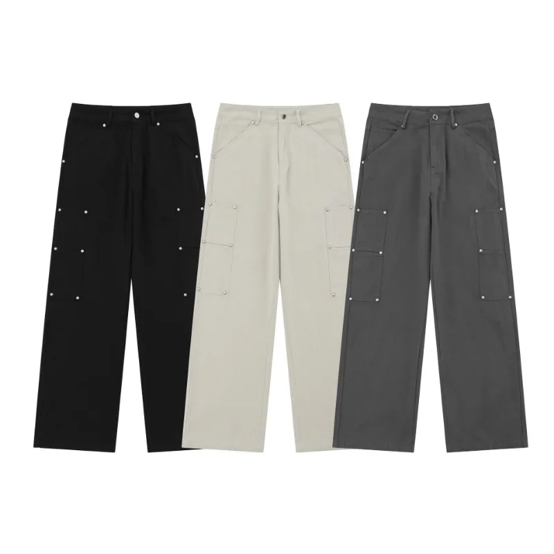 OR FL American Cleanfit Simple A Sense Of Sophistication Wide Leg 100 Cotton Women Cargo Trousers Women's Slacks Y2k Pants