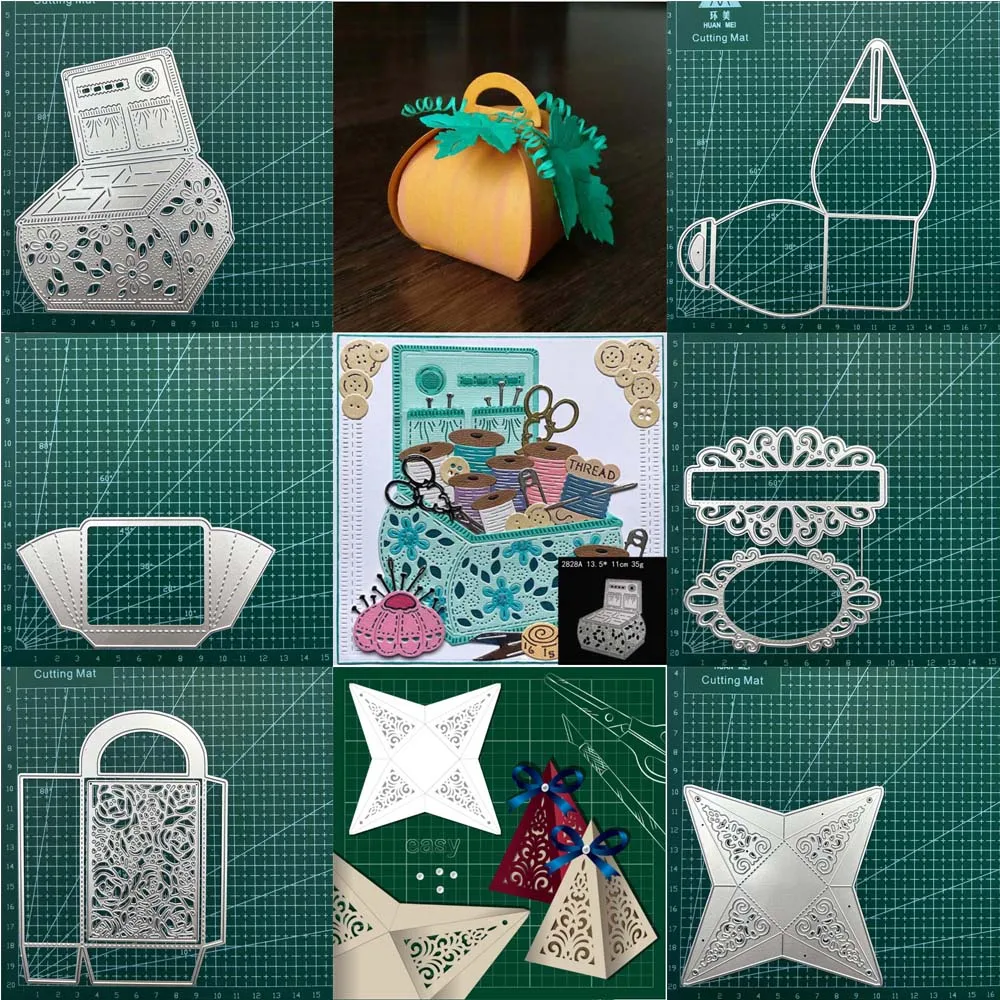 Handtasche Box Metall Stanzformen Schablonen DIY Scrapbooking Papier Karten Dekorative Prägung Handwerk Vorlage Form