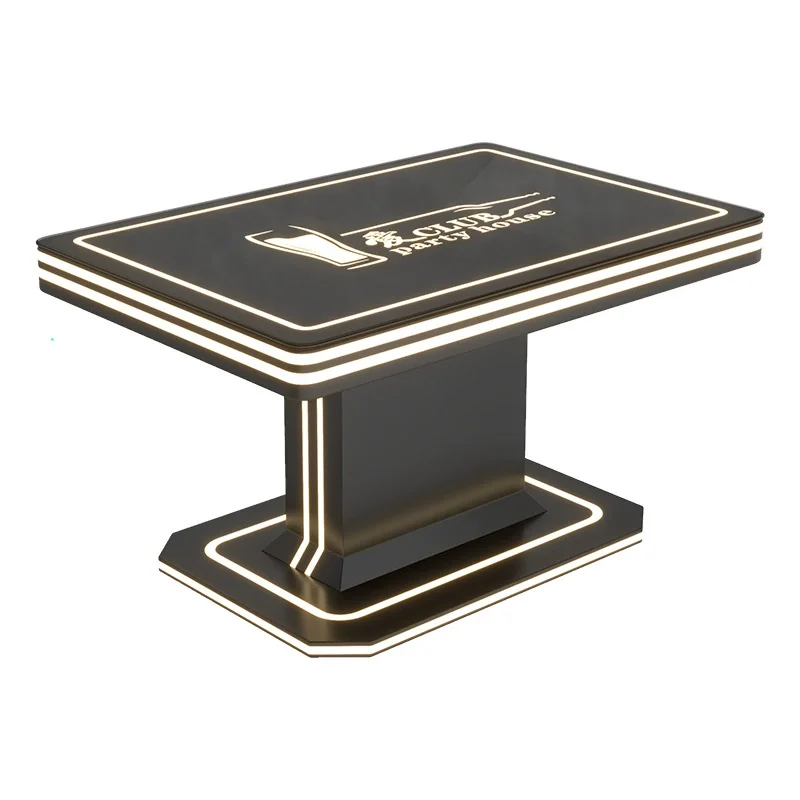 高品質LEDライト付きKTVダイニングコーヒーテーブル家具セット、メタルステンレススチール製モダン業務用家具バーファニチャー