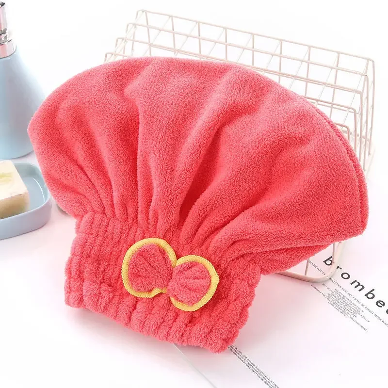 Microfiber Solid Quickly Dry Hair Hat Hair Turban Women Head Wrap Hat Thickened Absorbent Dry Hair Cap