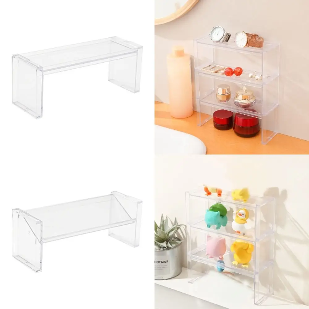 Transparent Storage Rack Stackable Acrylic Organizing Rack Detachable Multi-layer Doll Shoe Rack Handmade Paper Cup Cake