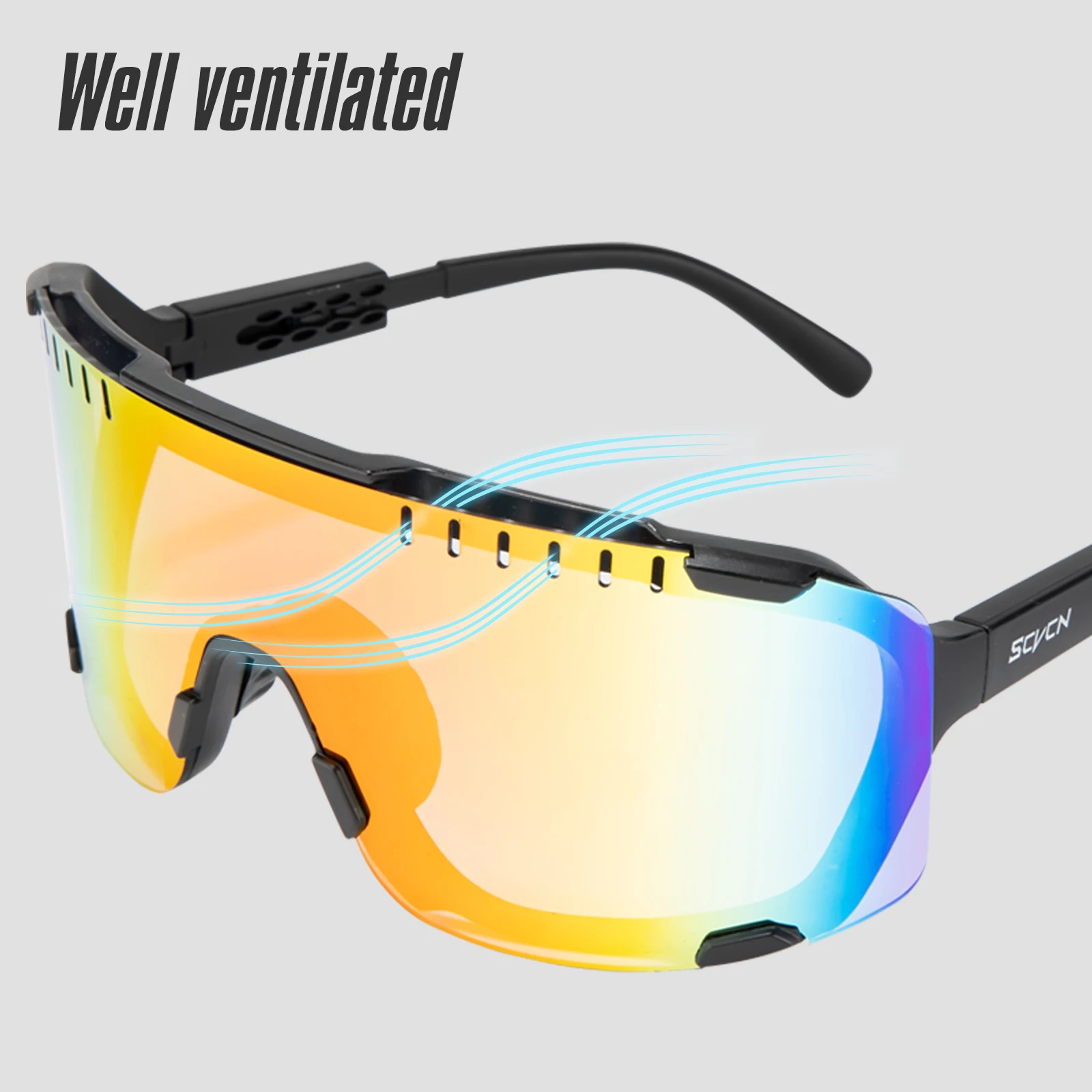 SCVCN Photochromic Glasses Cycling Sunglasses for Men Mountain Bike Road Bicycle Eyewear Pock Cycle Goggles UV400 MTB Biking