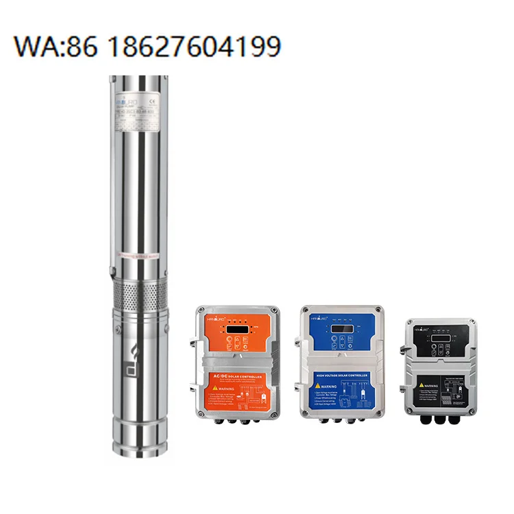 High Pressure Solar Pump With Controller MPPT Controller Stainless Steel Off-Grid Water Supply