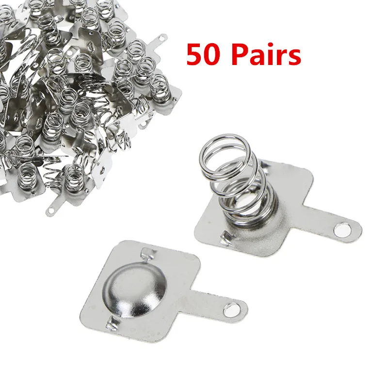 hot sale! 50 Pairs Battery Shrapnel AA Or AAA Battery Spring Positive And Negative Contact Wholesale