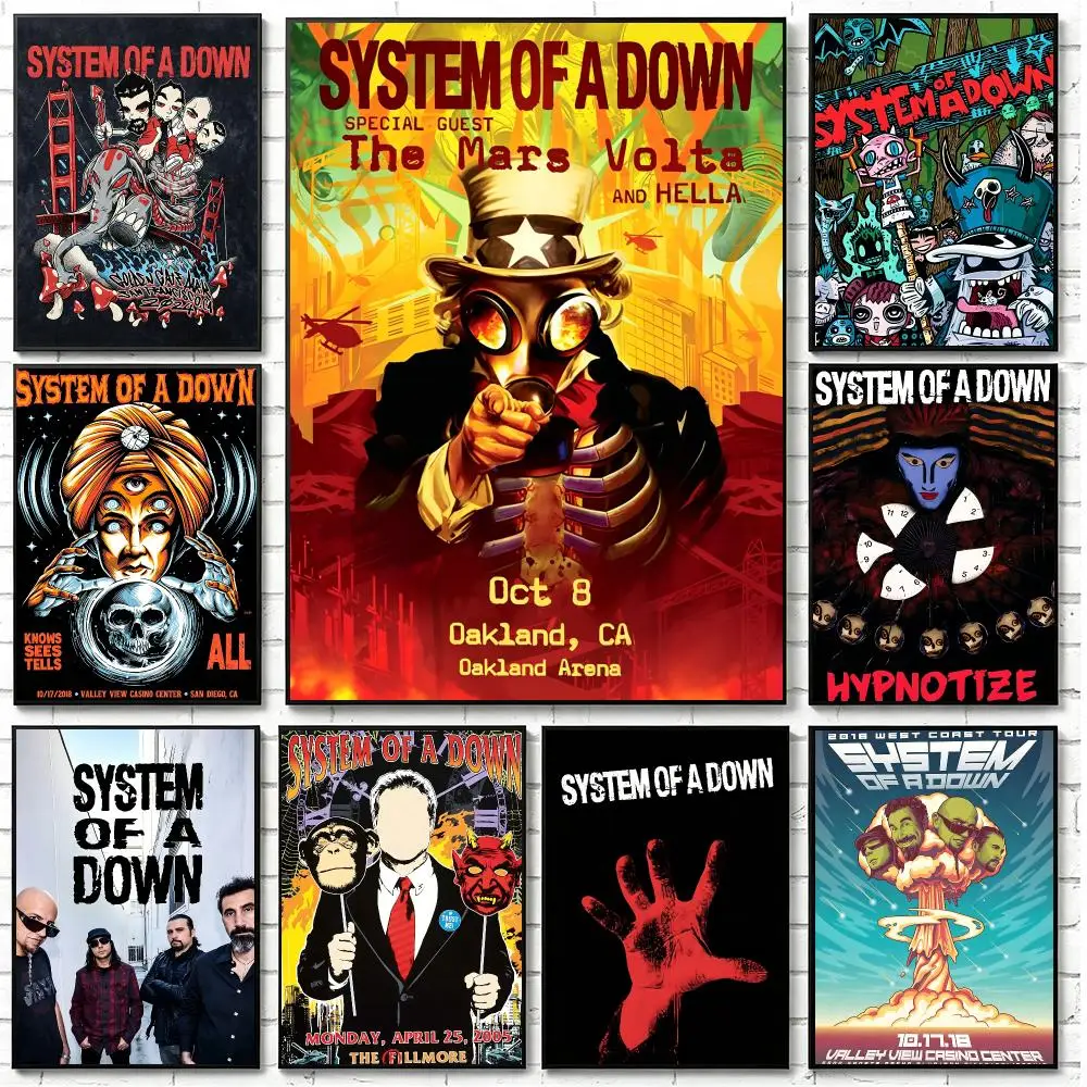 Band System Of A Down Poster Poster HD Printing Cozy Healing Style Wall Art Home Decor For Living Room Bedroom Gift