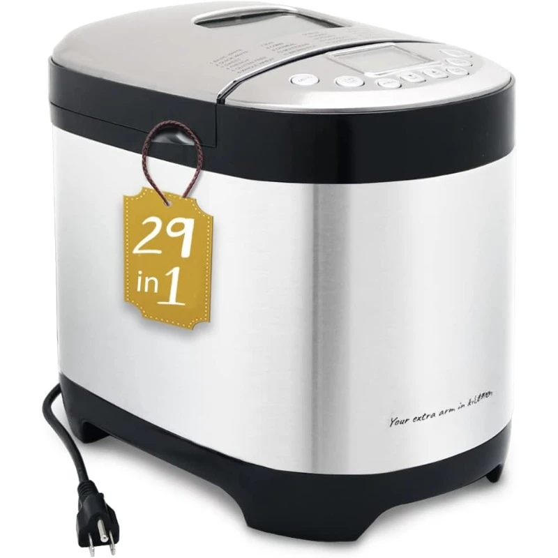 29-in-1 SMART Bread Machine with Gluten Free Setting 2LB 1.5LB 1LB Bread Maker Machine with Homemade Cycle