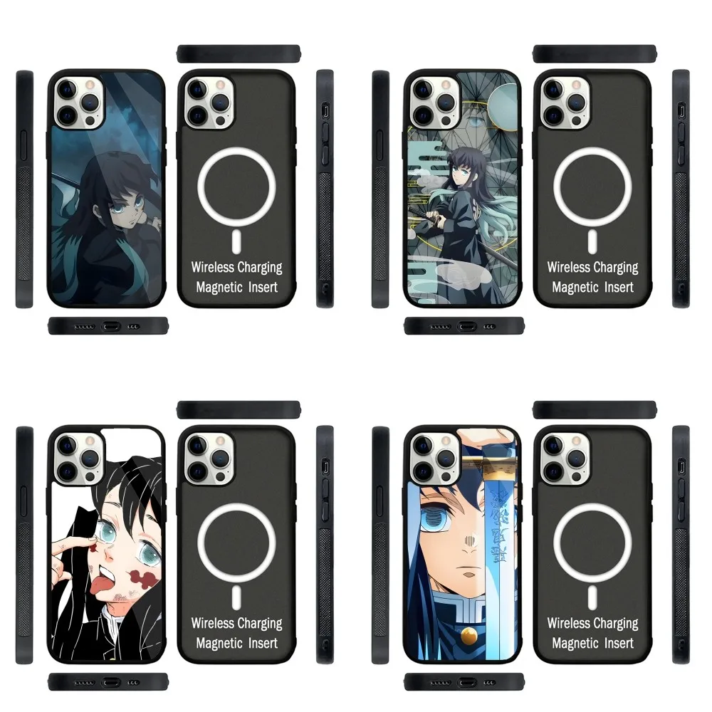 

Demon Slayer Muichiro Phone Case Strong Magnetic For IPhone 15,14,13,Pro,Max,Plus,11,12,Mini For Magsafe Wireless Charging