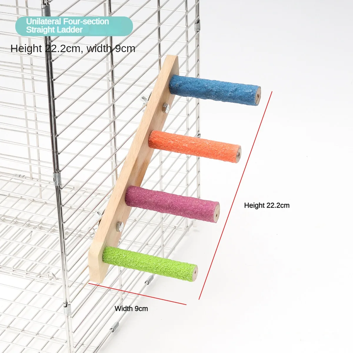 4/6/8 Step Bird Wood Climbing Ladder Pet Parrot Interactive Ladder Toy Fun Stick Climbing Toy Station Bar Birdcage Accessories