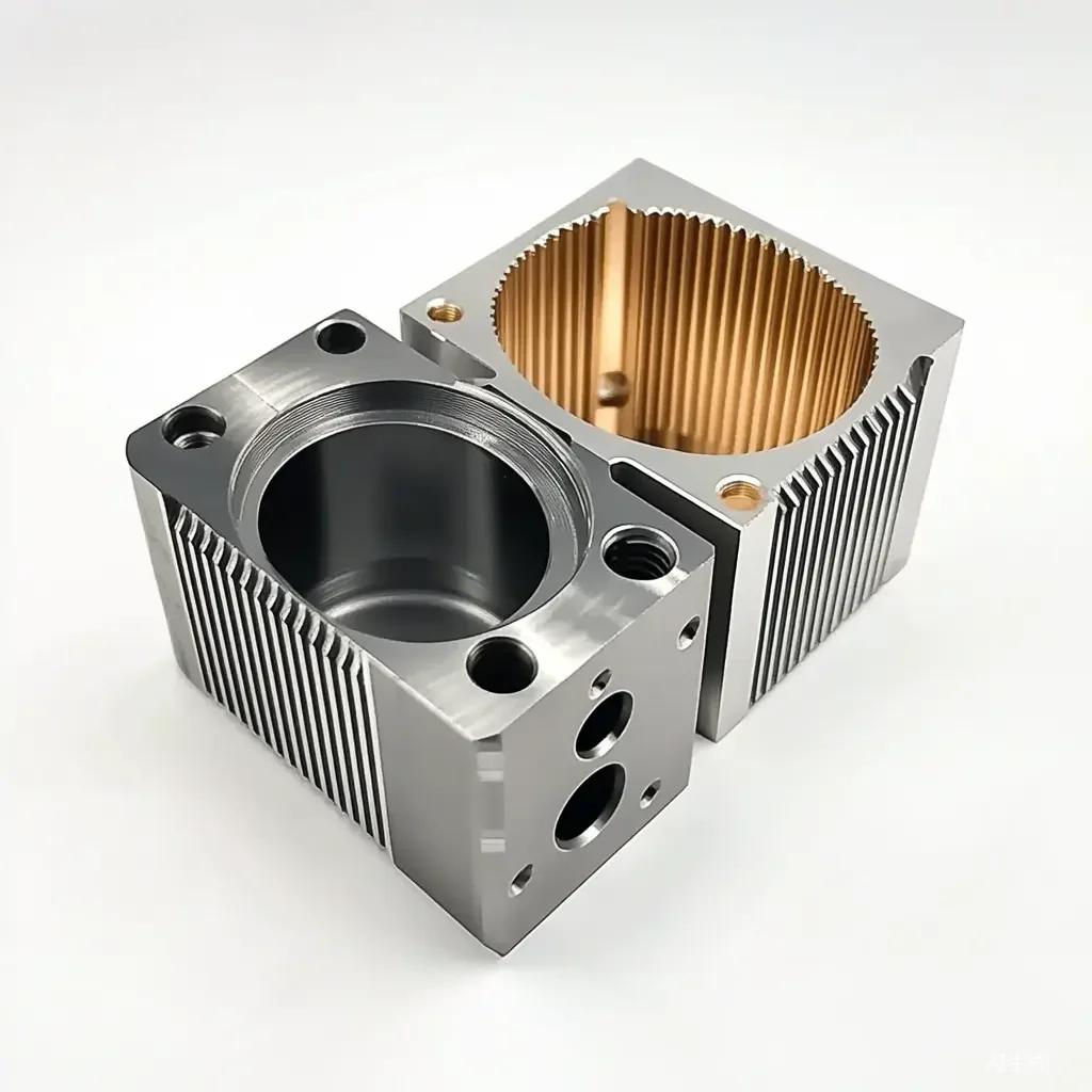 Factory Direct CNC Anodized Aluminum Heat Sink Hydraulic Cylinder Spline Housing Custom Machining Parts