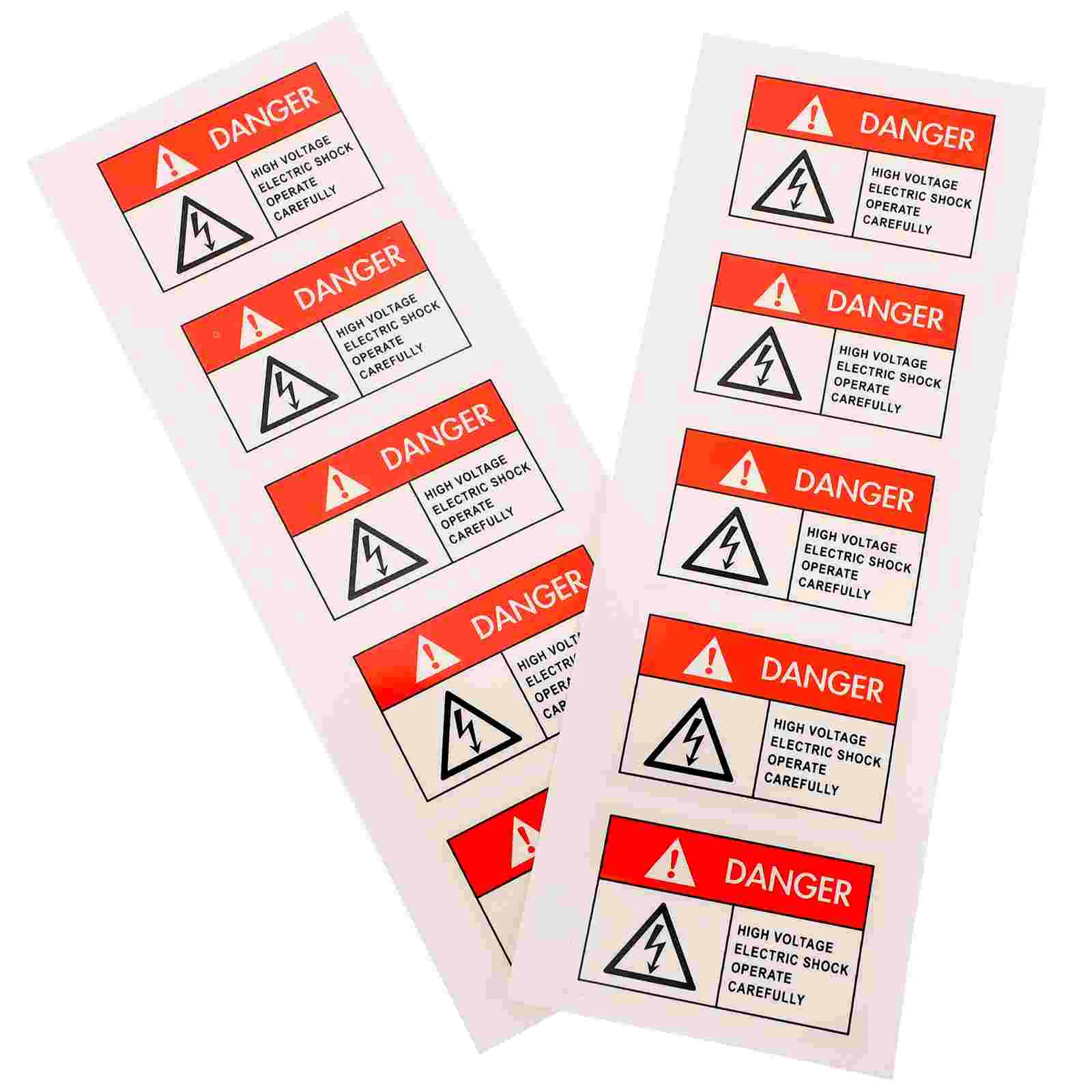 10 Pcs Safety Sign Adhesive Warning Nail Sticker Red Fragile Stickers High Pressure