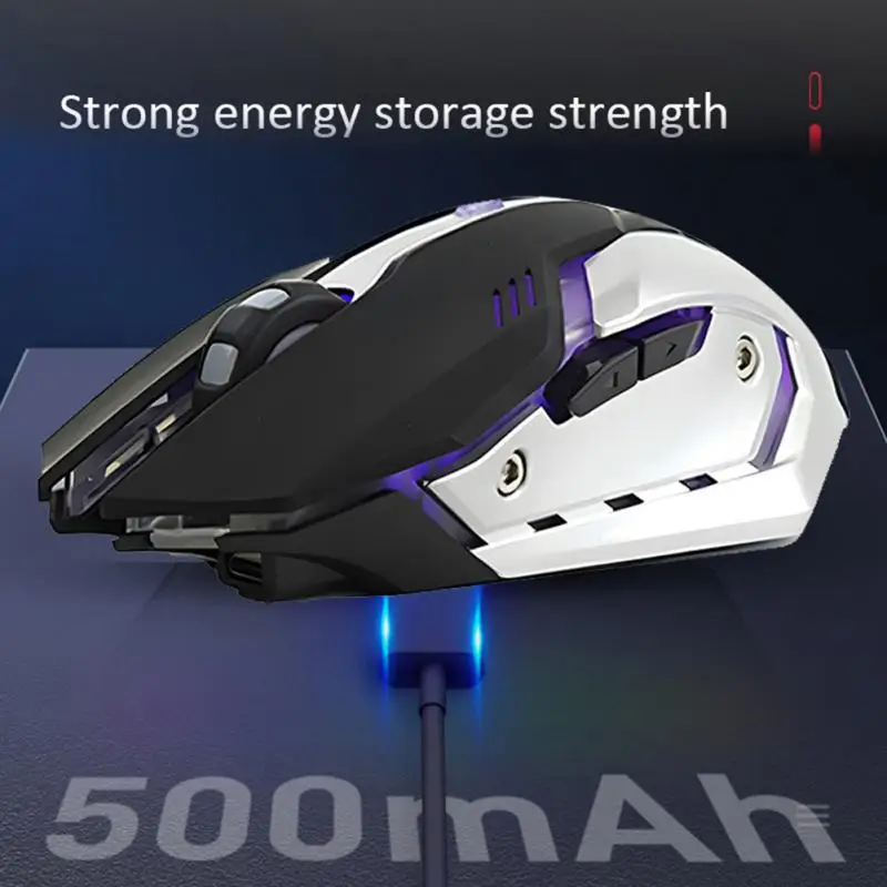 2.4G USB Wireless Game Mouse charging 4 Buttons Ergonomic Mouse for Computer Laptop LED Backlit for IOS Android