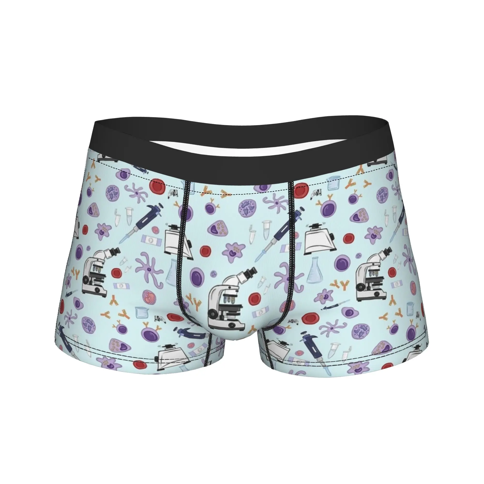 Custom Biology And Chemistry Boxer Brief  Underwear Quality Males Sexy Soft Trunk Printing Large Size Panties