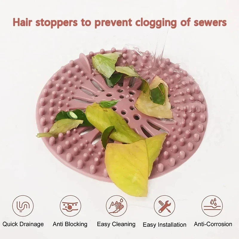 1PC Bathroom Hair Sink Sewer Filter Floor Drain Strainer Hair Stopper Shower Drain Cover Kitchen Sink Anti-blocking