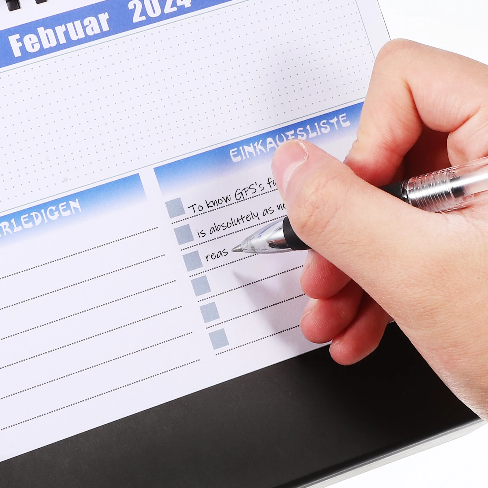 

2024 Desktop Calendar German Design Freestanding Desk Calendar Compact Size Monthly Schedule Organizer for Office Home Use