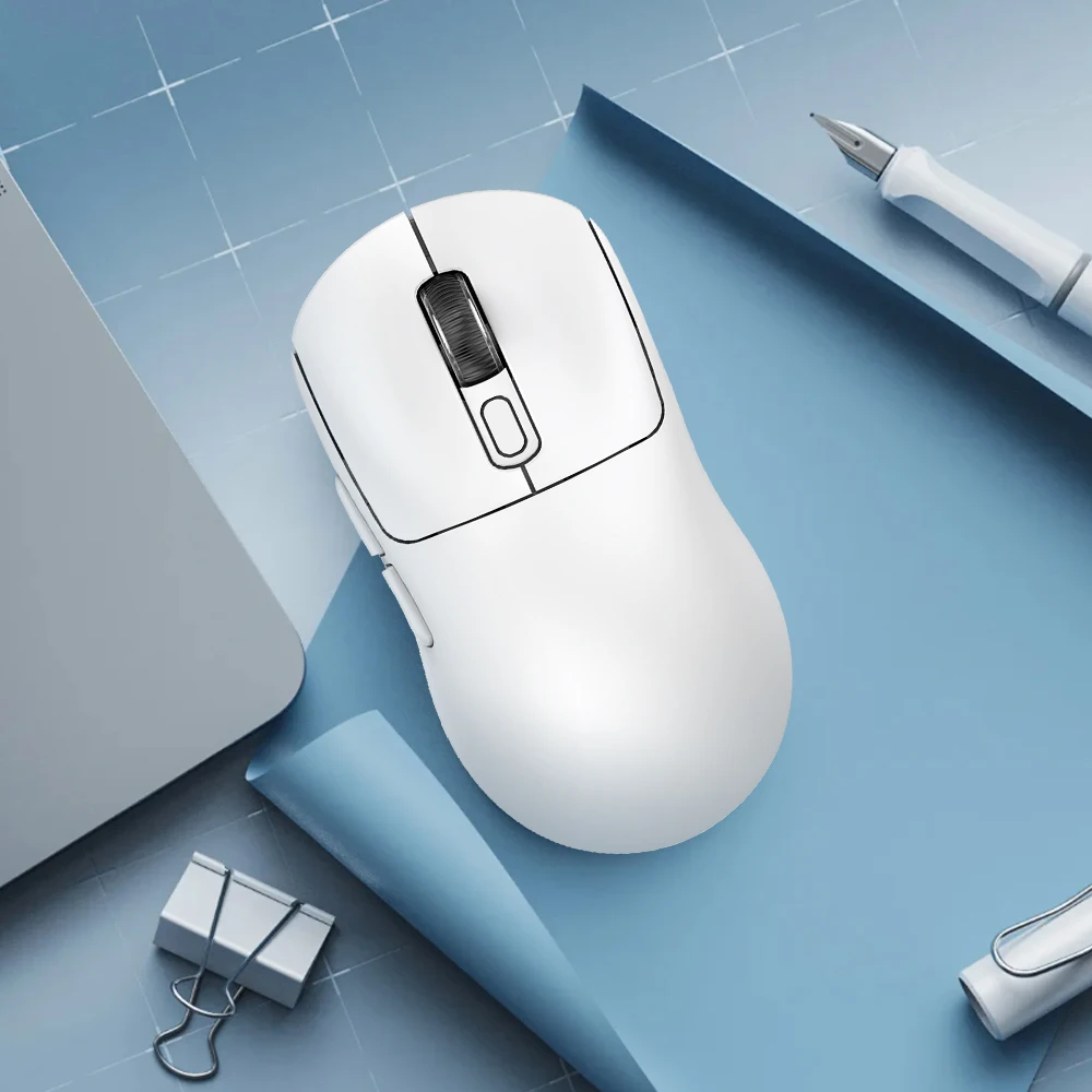 Wireless Mouse Bluetooth-Compatible Gaming Mouse (Tri-Mode:BT 5.1/4.1+2.4Ghz) Ergonomic Rechargeable Mice for PC/Laptop/Macbook